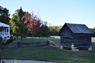 log cabin, Shenandoah Heritage Village