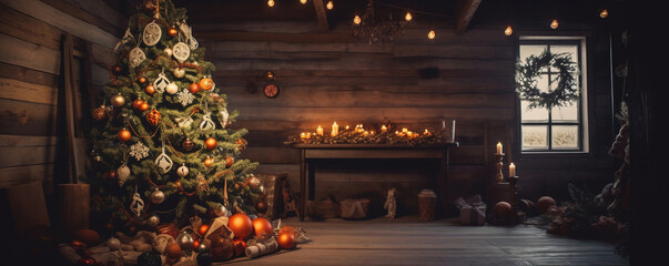 abstract christmas interior background