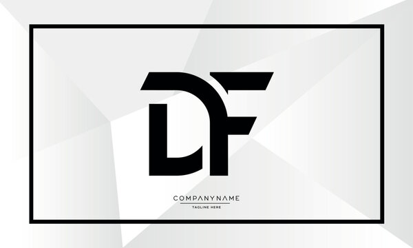 DF or FD Alphabet Letters Logo Monogram