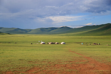 The Mongolian steppe near Ulaanbaatar