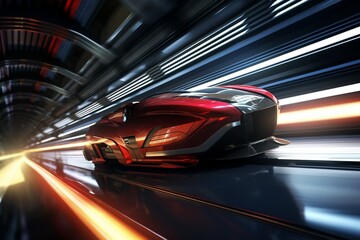 fast moving car, Generative AI