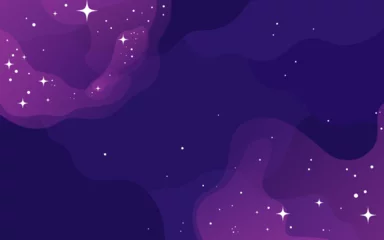 Fotobehang Vector space background . Cute flat style template with Stars in Outer space © badrus