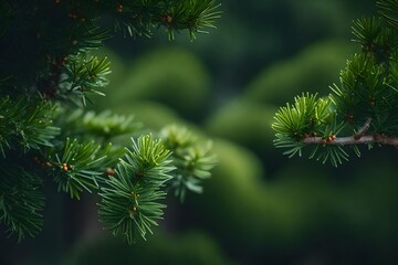 Fototapeta na wymiar close up of pine needles