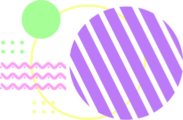 Circle Geometric Memphis