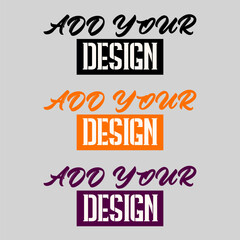 Your Design Here awesome typography t-shirt design  © ZULIA VECTOR DESIGN