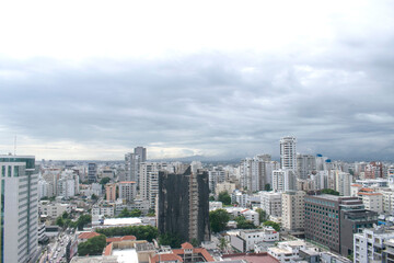Fototapeta na wymiar Aerial view of Santo Domingo city. Dominican Republic