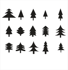  This is Christmas trees set and it is editable.