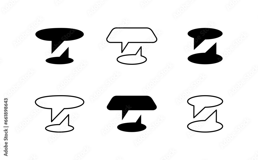 Aufkleber the table form consists of two call symbols. editable. perfect pixels.