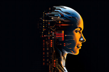 Künstliche Intelligenz Illustration, Generative AI	
