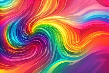 flat Rainbow color gradient background vibrant. ai generative