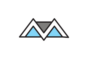 The logo is the letter M in the shape of a house