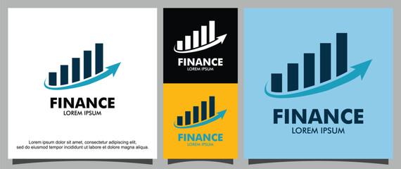 Modern statistics data up logo template
