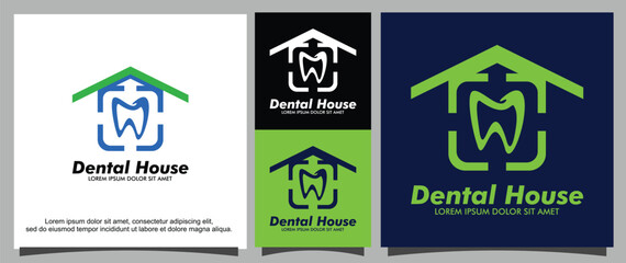 Dental care clinic logo template
