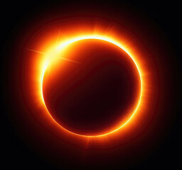 Solar eclipse in space.