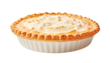 pie cream isolated on transparent background cutout