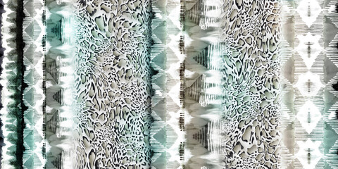 tiger leapord print allover design watercolor pattern background