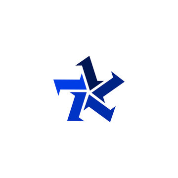 The logo is the letter z which is rotated 5 times. Flat and elegant.