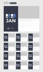 Desk Calendar 2024 Template Design