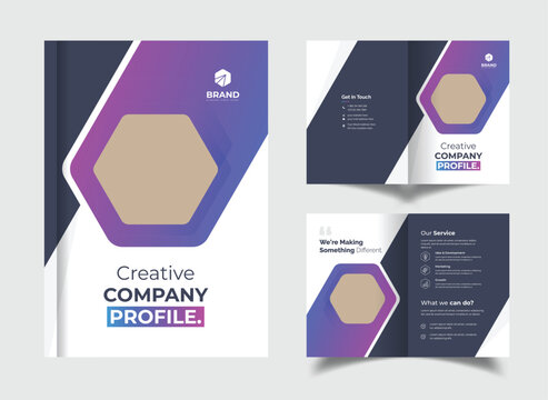 Corporate Company Profile Brochure Template Design, 4 Page Brochure Design