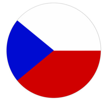 czech republic round flag icon