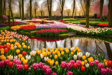 Türaufkleber tulips in the park © CREAM 2.0