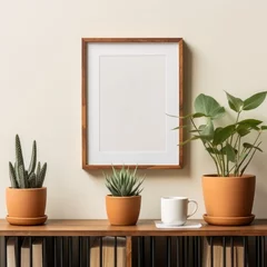 Badkamer foto achterwand Maquette cadre et plantes © ✿🌸 Mykmicky 🌸✿