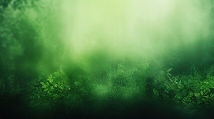 Abstract blur green foliage and beauty natural leaf background. AI generated image - obrazy, fototapety, plakaty