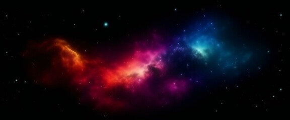 New cloudy explosion of space background with stars