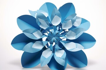 Flower of social problem solving_blue. Generative AI