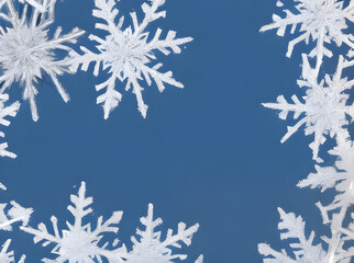 Snowflakes painted flat neutral colored background.