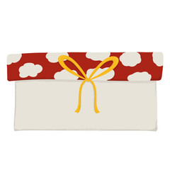 White gift box with ribbon