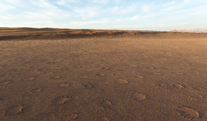 Helicopter view of Sossusvlei at late afternoon