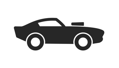 simple muscle car silhouette icon