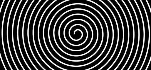 Hypnosis, hypnotic spiral line pattern. Circles patroon. Volute, spiral. Circle tunnel element. Psychedelic optical illusion. Concentric lines concept. Radial, spiral rays, wave. Circular, rotating.
