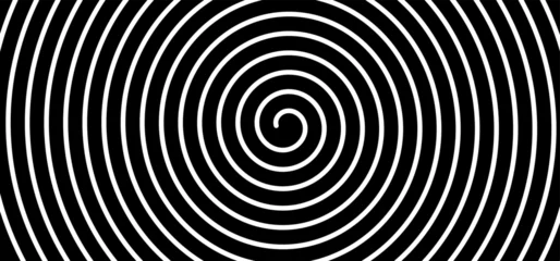 Rolgordijnen Hypnosis, hypnotic spiral line pattern. Circles patroon. Volute, spiral. Circle tunnel element. Psychedelic optical illusion. Concentric lines concept. Radial, spiral rays, wave. Circular, rotating. © MarkRademaker