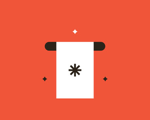 Geometric atm illustration in flat style design. Vector illustration. 