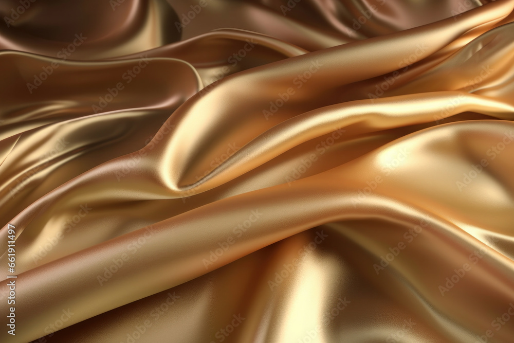 Poster shimmering with a golden satin texture, this abstract background is perfect for creating a luxurious