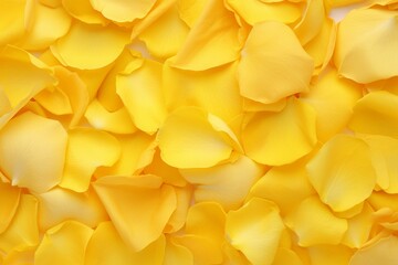 Background of yellow rose petals in seamless repeating pattern. Generative AI