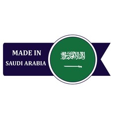 Made In Saudi Arabia. Flag, banner icon, design, sticker