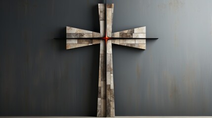 voluminous minimalistic catholic cross design