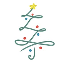 Isolates Christmas tree silhouette 