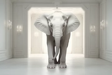 Foto op Aluminium White elephant in the room © VIRTUALISTIK