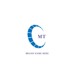MT logo. M T design. White MT letter. MT, M T letter logo design. Initial letter MT linked circle uppercase monogram logo. M T letter logo vector design. 