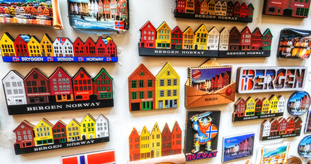 Bergen (Norway) souvenir refrigerator magnets