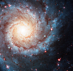 Fototapeta premium Star, galaxy or universe in space on dark background in the natural milky way solar system for astronomy. Light, nebula and infinity of the night sky in the cosmos for fantasy or wallpaper background
