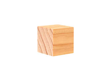 Toy blocks, wooden game cube, wooden geometric shapes cube for conceptual design. business, education, game. isolated on white background.