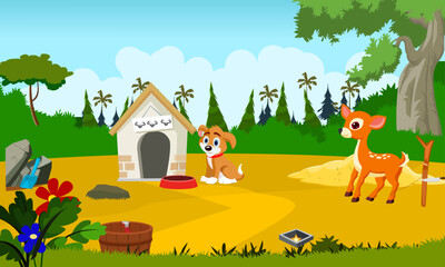 farm animals in a meadow