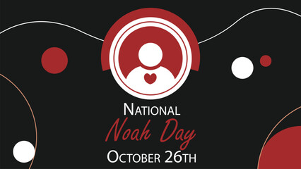 Obraz premium National Danielle Day vector banner design with geometric shapes and vibrant colors on a horizontal background. Happy National Danielle Day modern minimal poster.