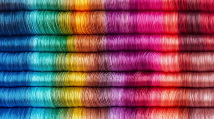 An iridescent silk thread reflecting a myriad of shimmering colors. Iridescent silk threads with a rich color palette in an expression of luminous elegance.