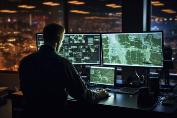Fototapeta premium Military Surveillance Officer